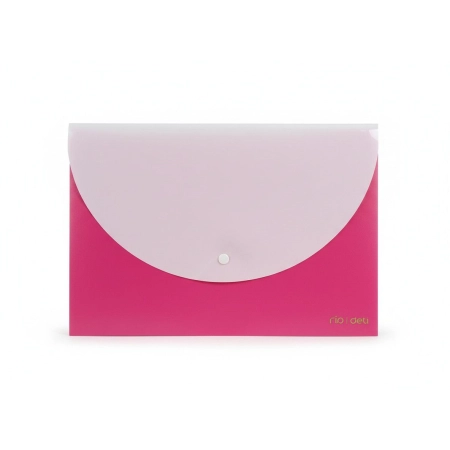 Teczka plastikowa na zatrzask RIO RÓŻOWA 693520538970 A4 różowy 180 mic. Deli (E38977_PINK)