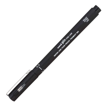 Cienkopis kreślarski wkład czarny 0,4mm 1kol. Uni (UNI PIN-200)