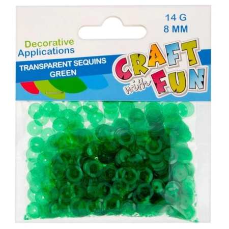 Cekiny zielony transparentny 14g Mega Creative (439329)