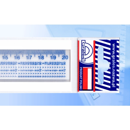 Linijka plastikowa 20cm Grales (L20T)